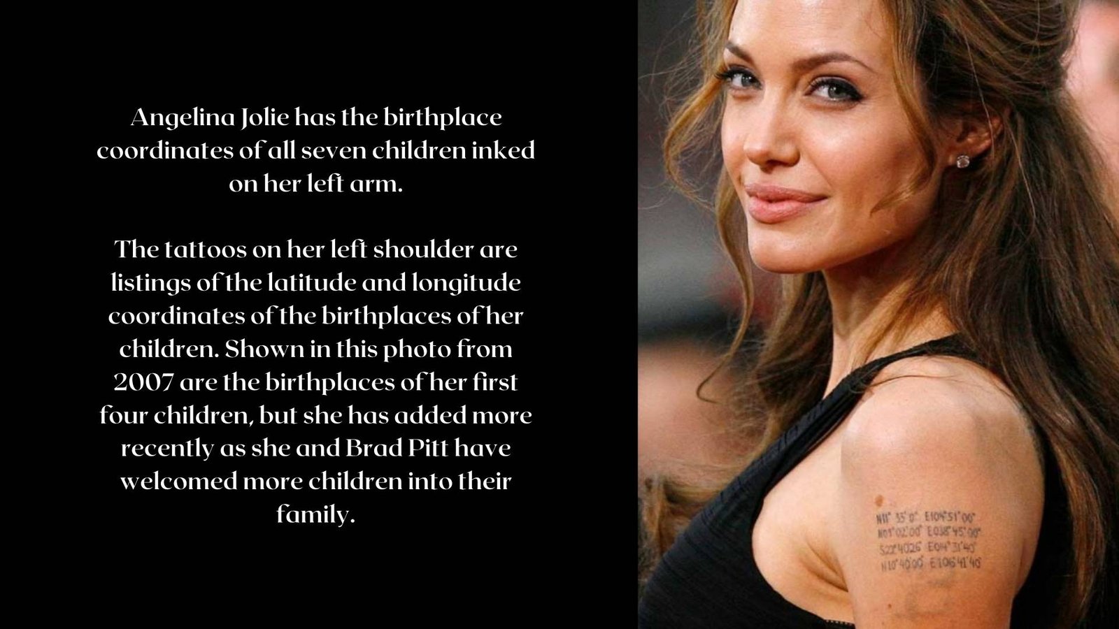 Angelina Jolie’s Tattoos & Their Meanings