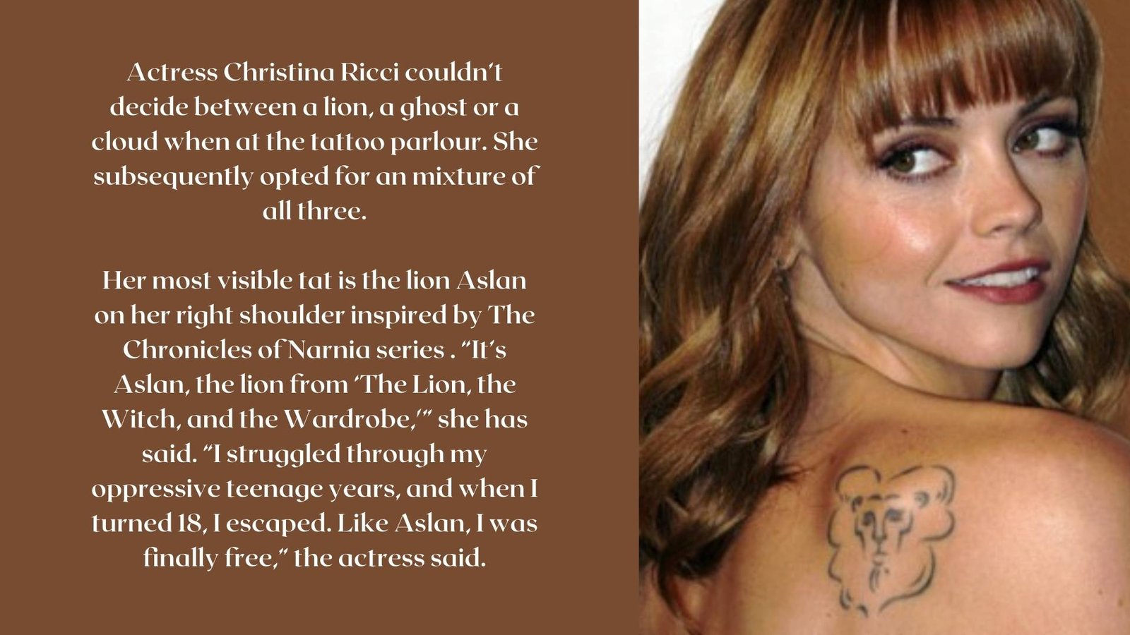 Christina Ricci’s Tattoos & Their Meanings