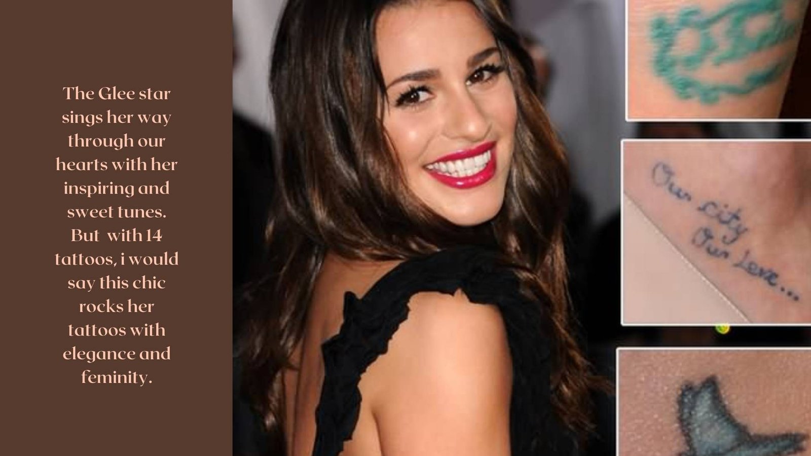 Lea Michele’s Tattoos & Their Meanings