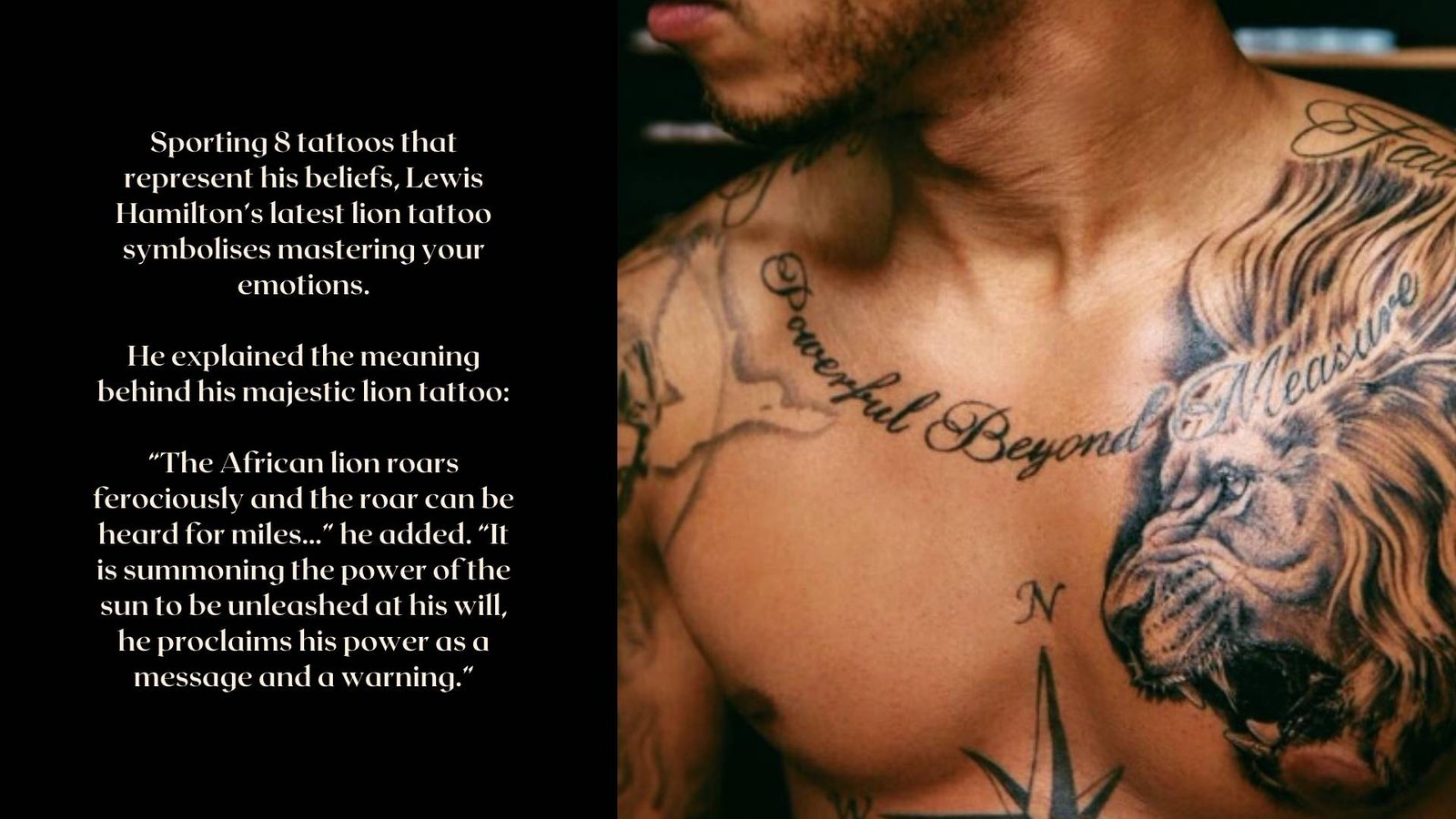 Lewis Hamilton’s Tattoos & Their Meanings