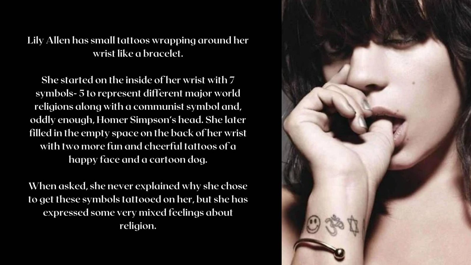 Lily Allen’s Tattoos & Their Meanings