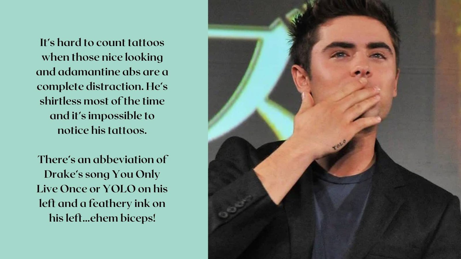 Zac Efron’s Tattoos & Their Meanings
